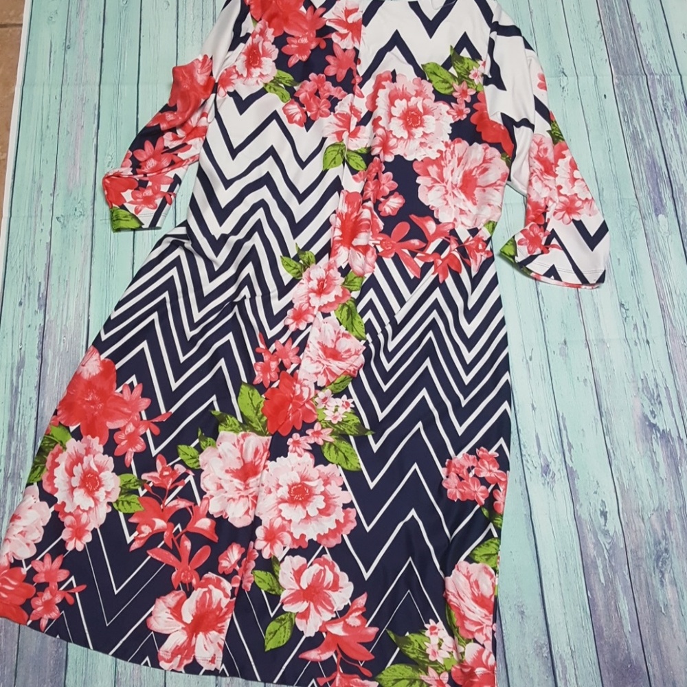 Plus size beautiful faux wrap dress